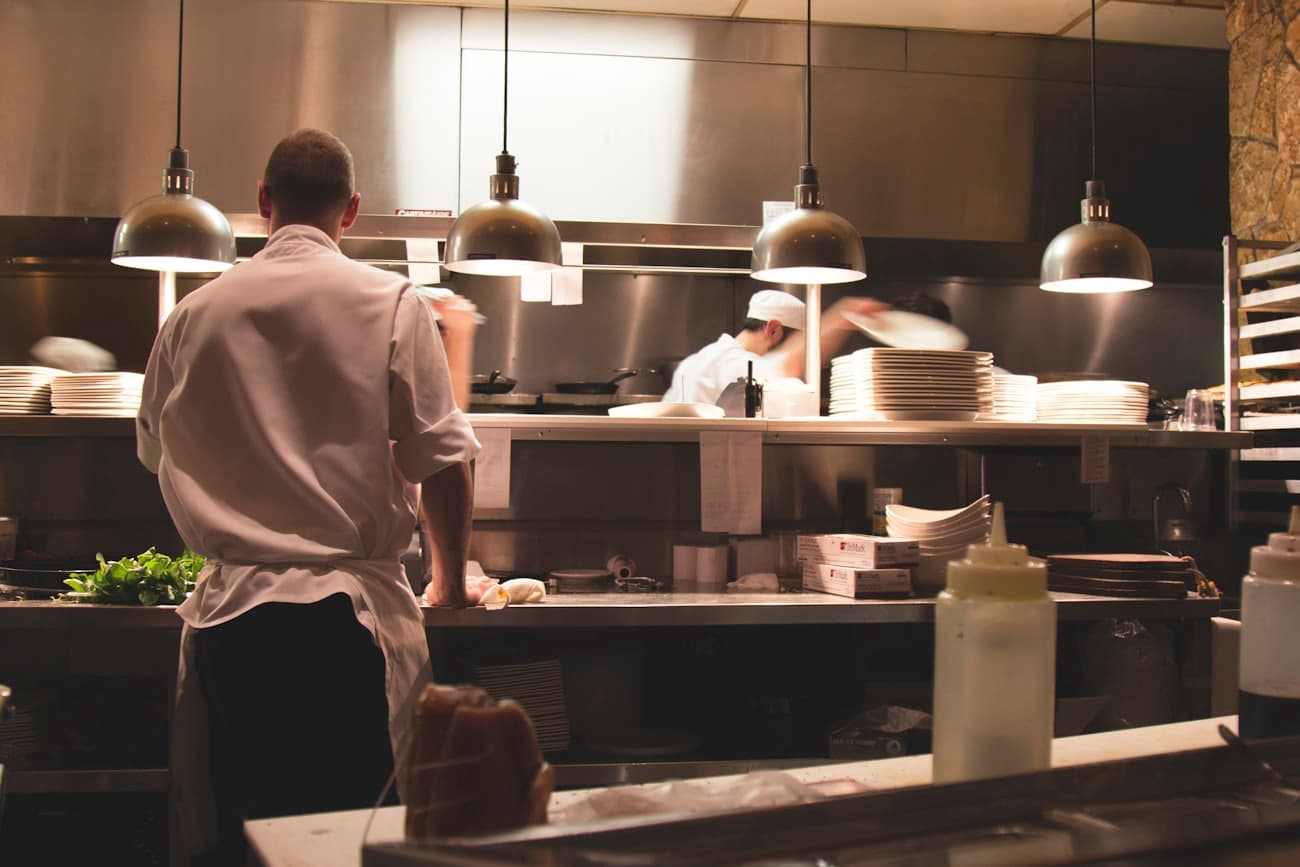 In the kitchen